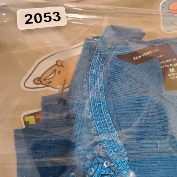 New York & Company 100% Nylon transparent blouse size M - Picture 10 of 10